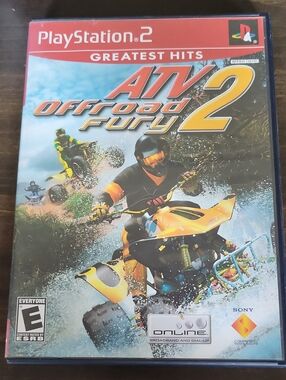 Sony PlayStation 2 ATV Offroad Fury 2 – Yellow & Black Cover Art